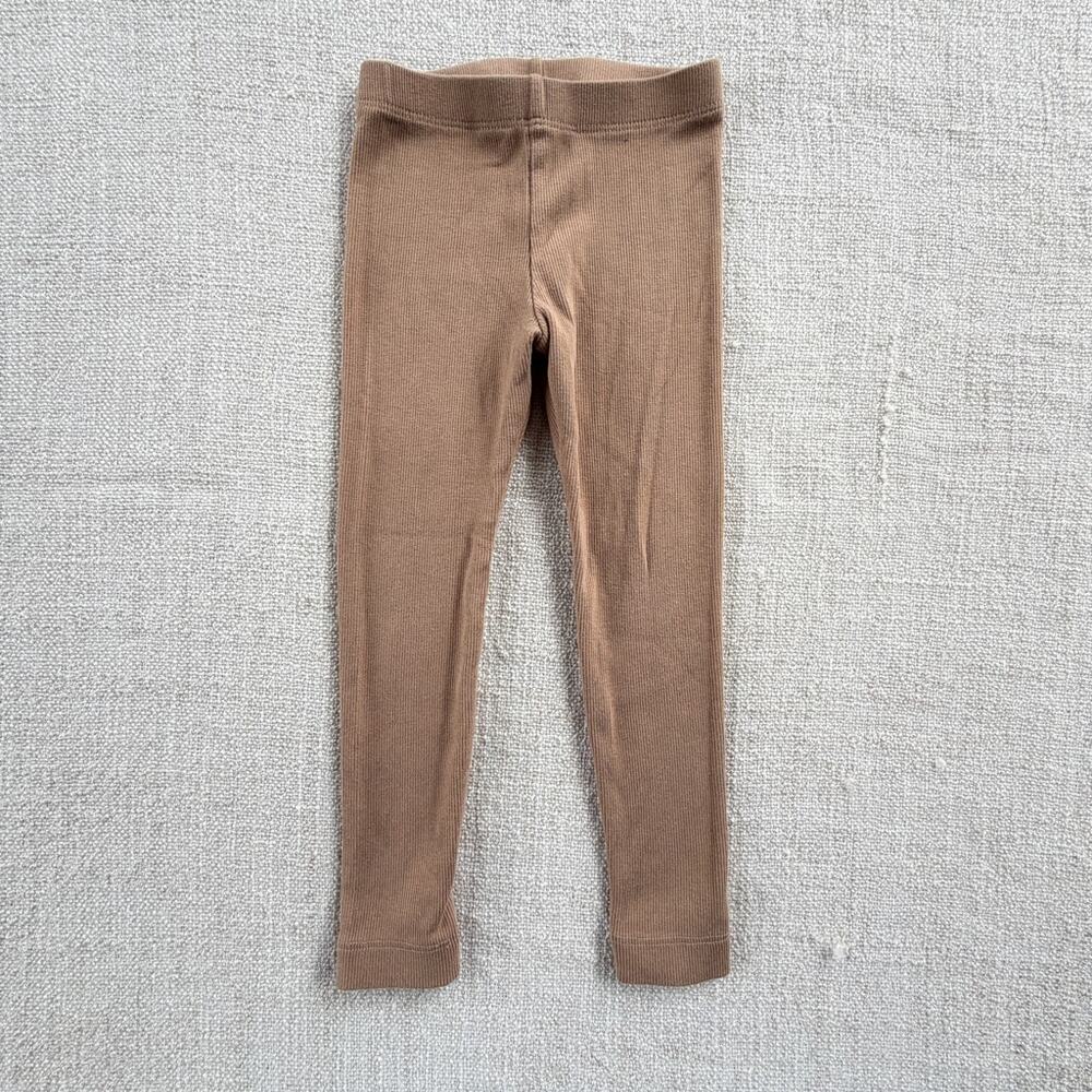 Childhoods Tan Ribbed Leggings VGUC 5T